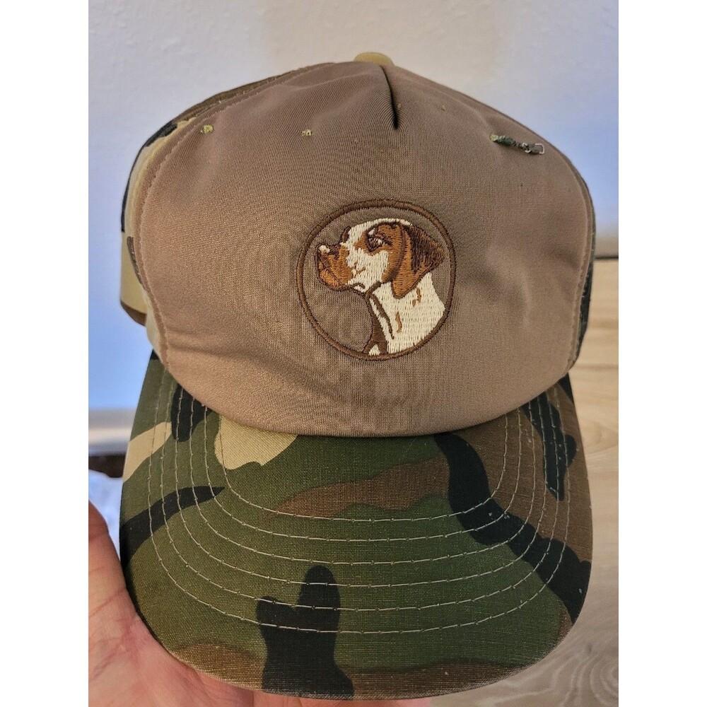 VTG DUCK BAY Camo Hat Insulated Hunting Dog Fishing Adj Snapback Cap Brown